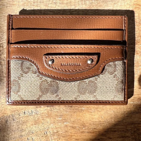 Gucci X Balenciaga Brown and Tan Card Holder - BRAND NEW! AUTHENTIC!🤎 - Picture 2 of 7